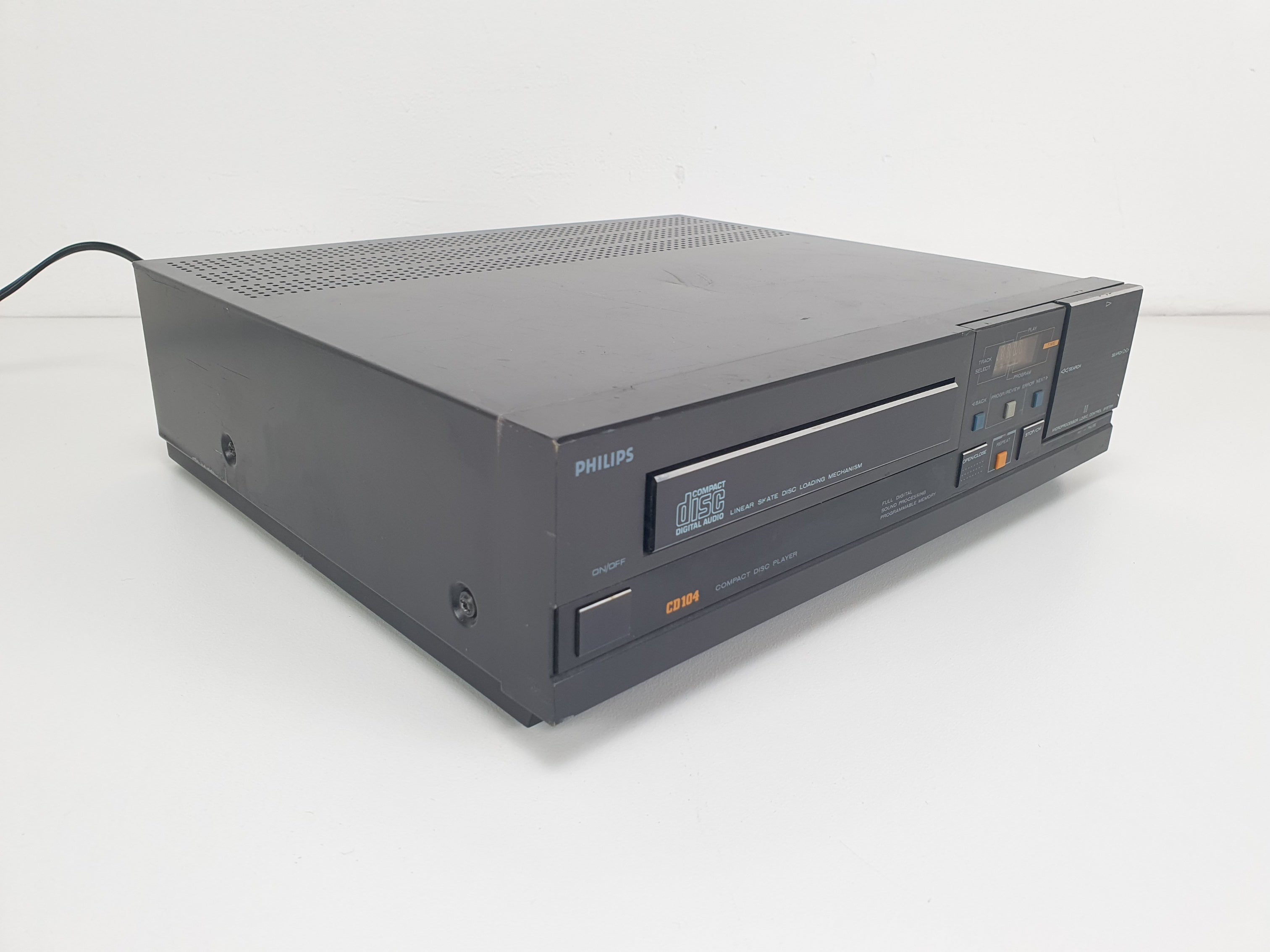 Philips CD104 Vintage CD player - Black - Fully working