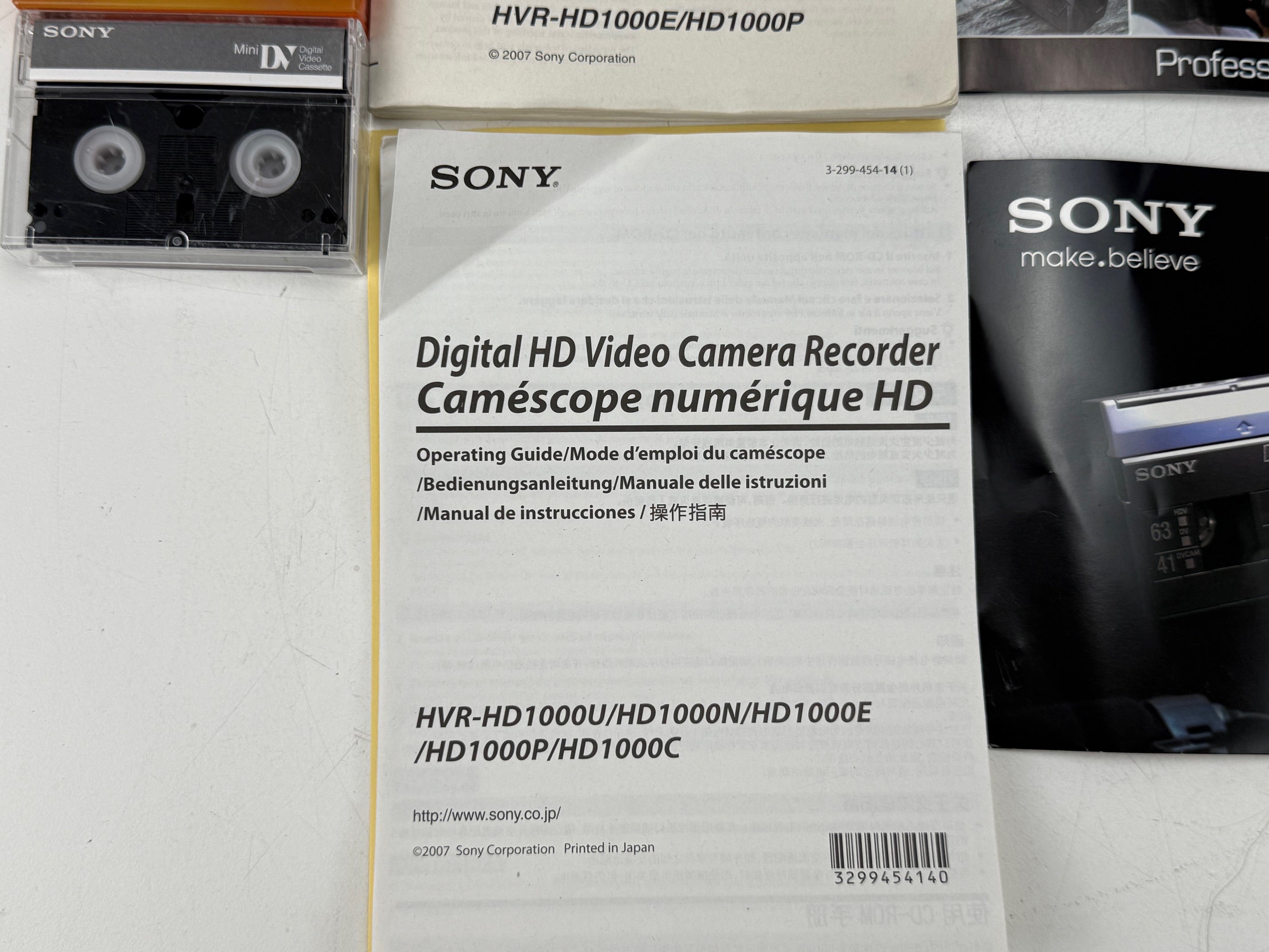 Sony HVR-HD1000U camcorder 6,1 megapixels, complete set - in tas