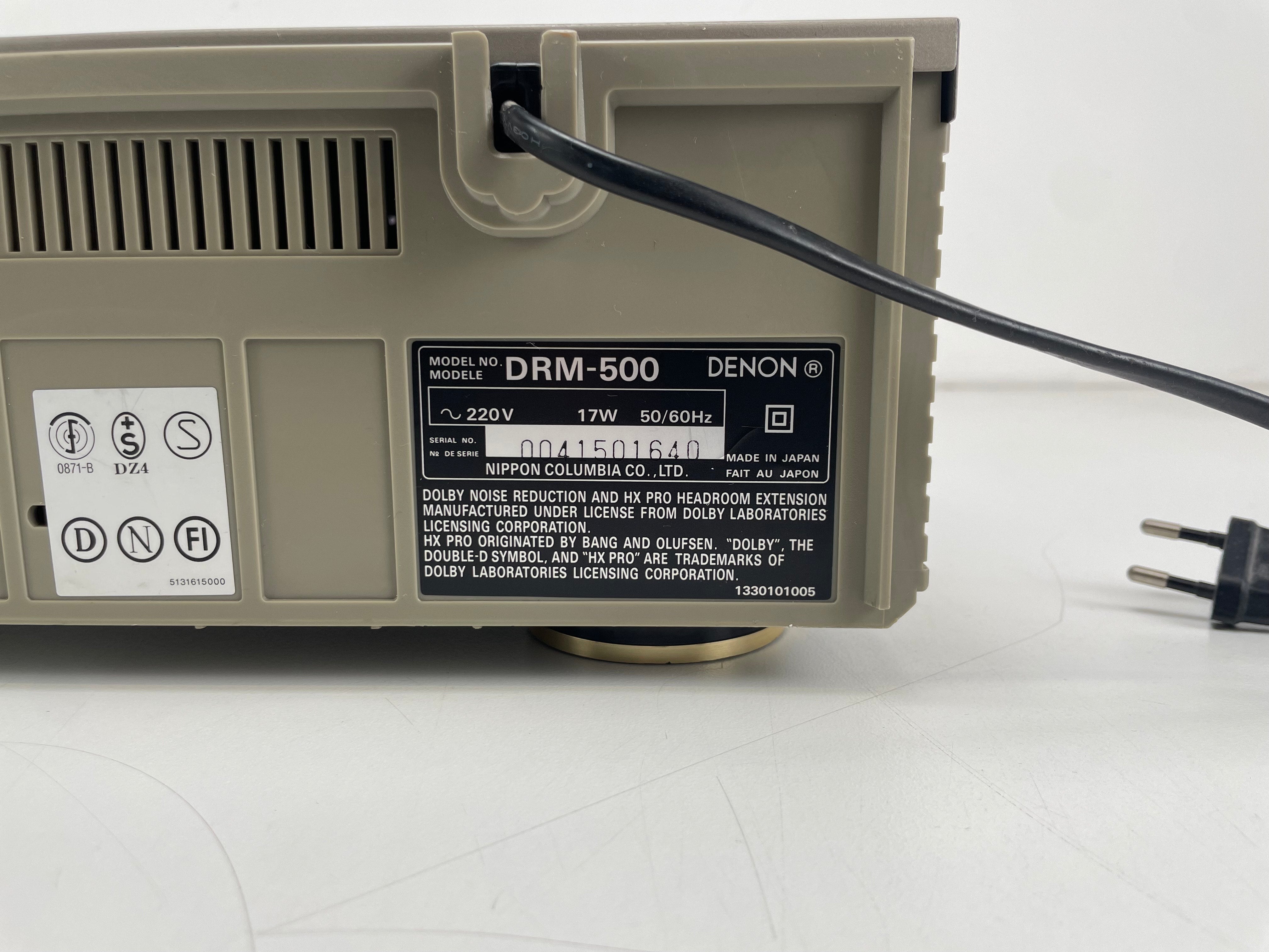 Denon DRM-500 - Stereo cassettedeck - Wit