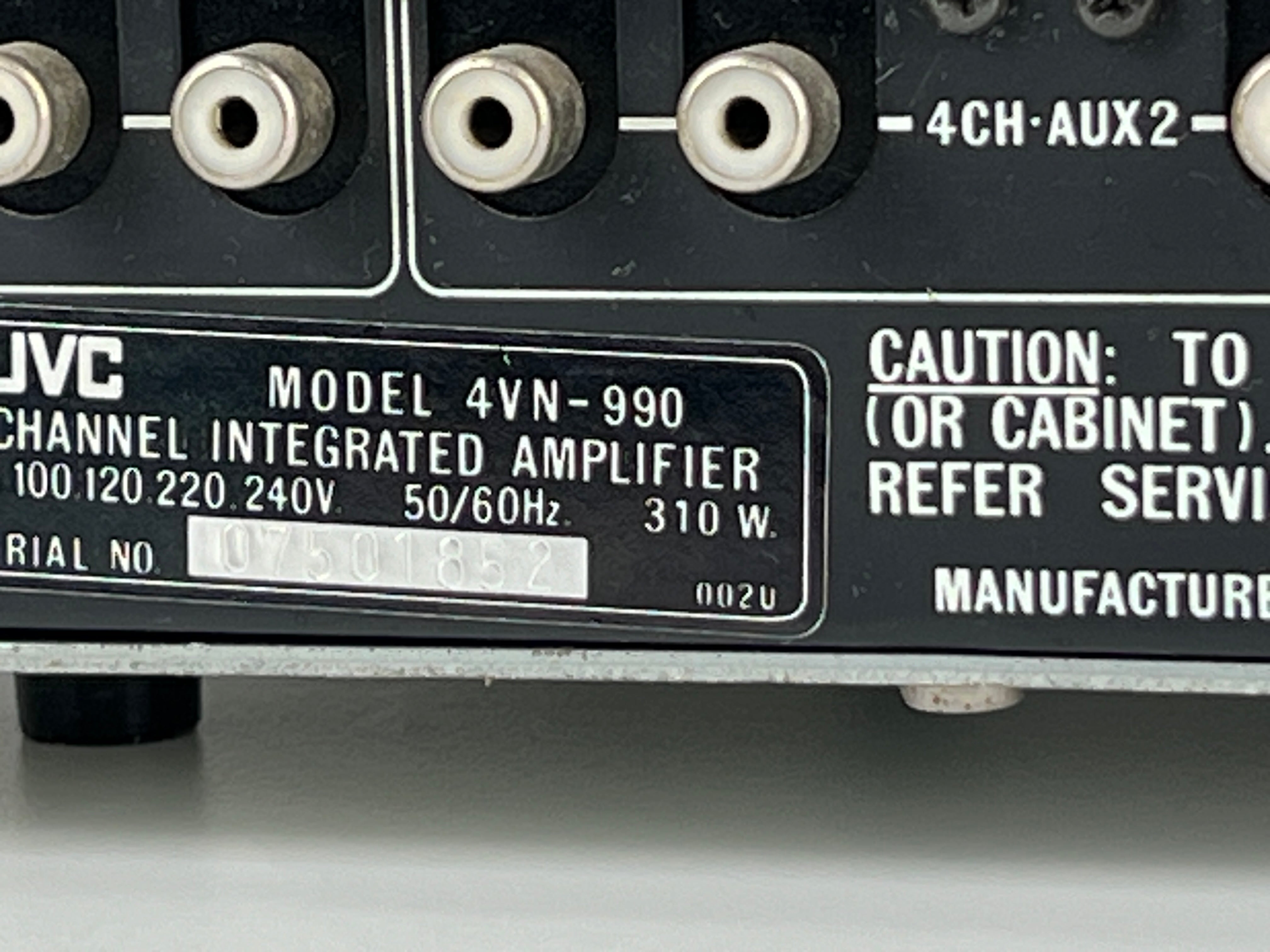 JVC 4VN-990 - 4 Channel Integrated Amplifier