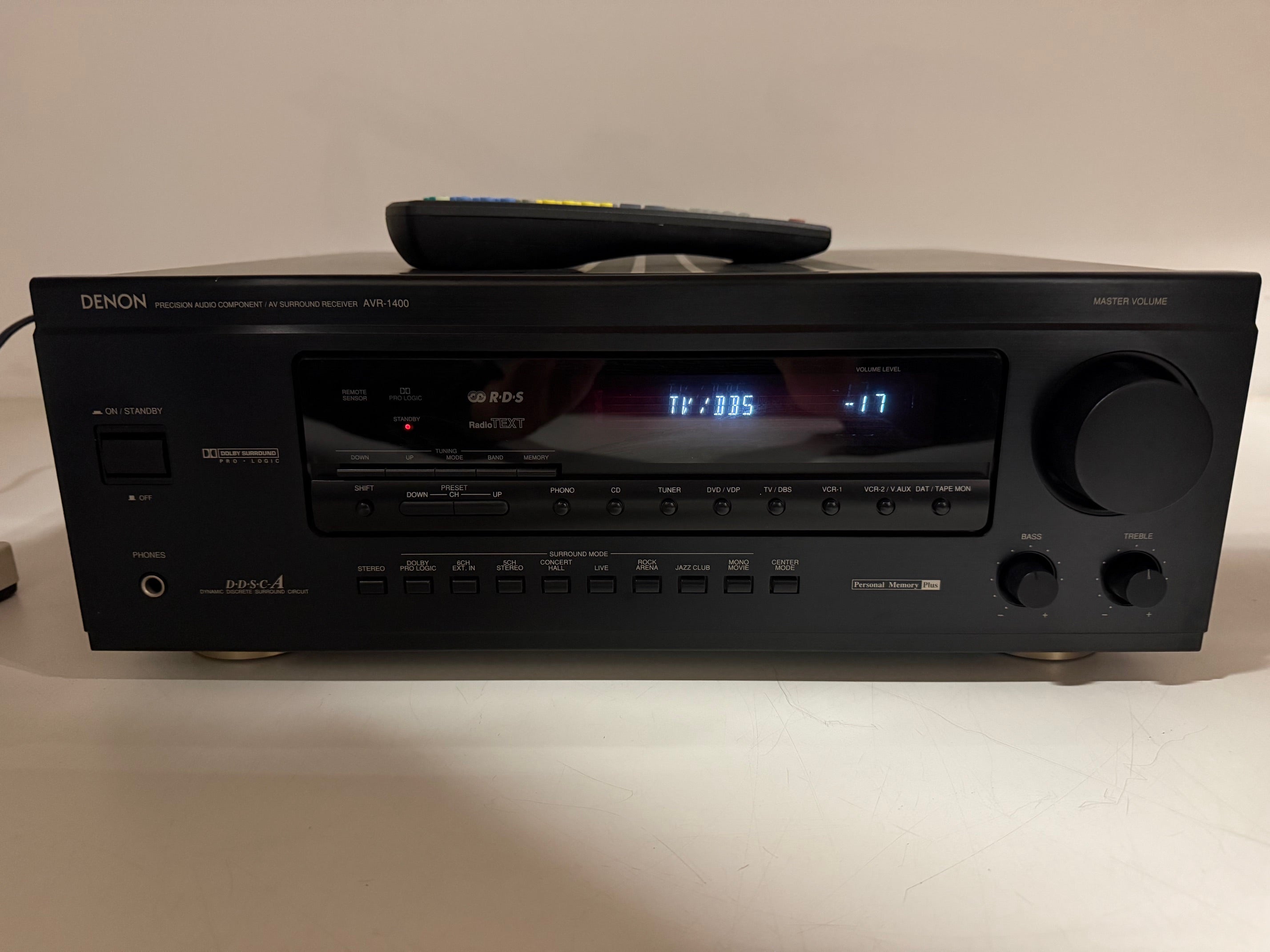 Denon AVR-1400 AV Surround Receiver With Remote Control