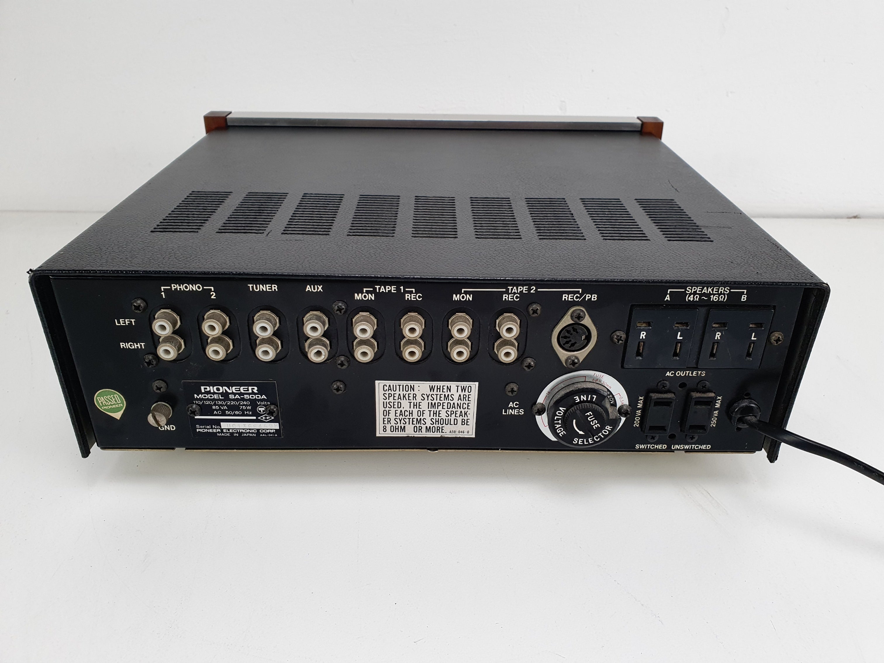 Pioneer SA-500A stereo versterker - Onderhoud uitgevoerd