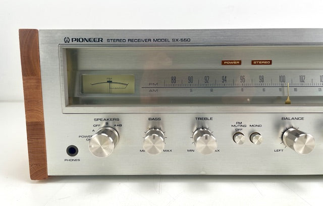 Pioneer Model SX - 550 Stereo Receiver - Serviced/Recapped/New side pannels
