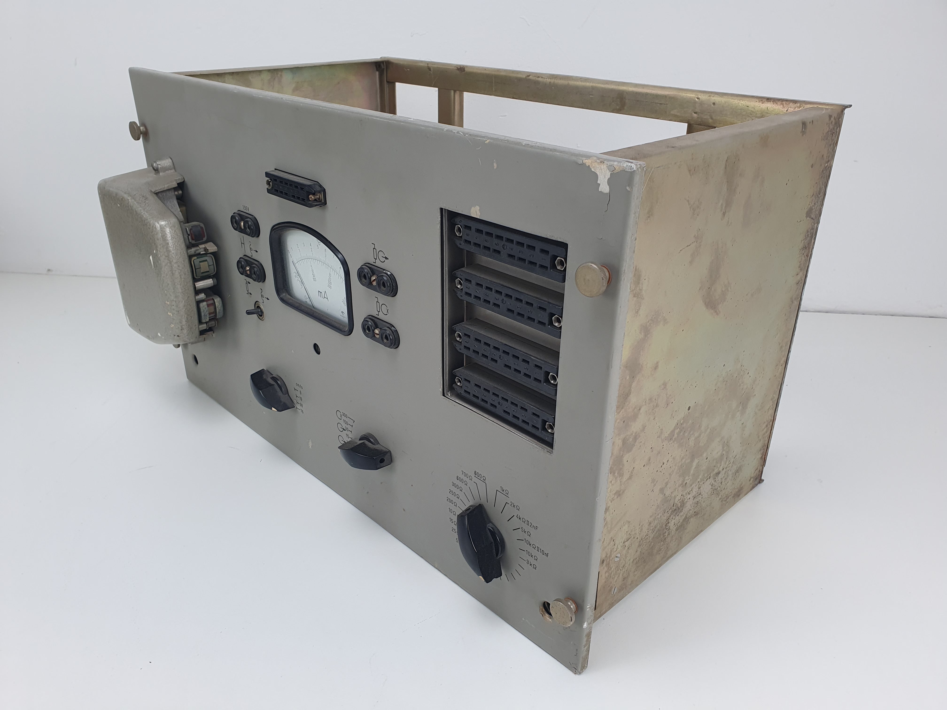 Telefunken recorder kop tester met M10 kopbrug en veel onderdelen.