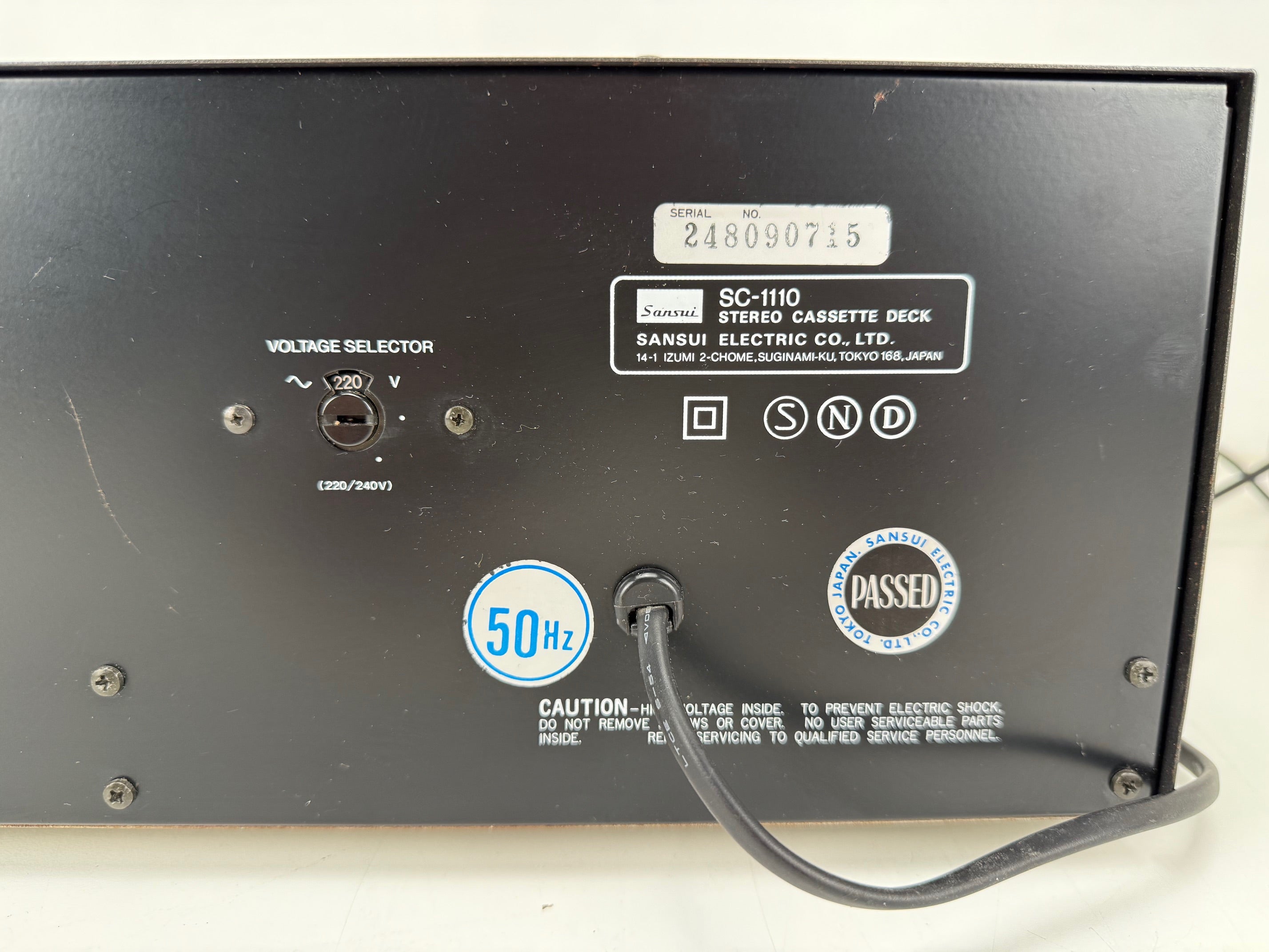 Sansui SC-1110 stereo cassettedeck met handleiding