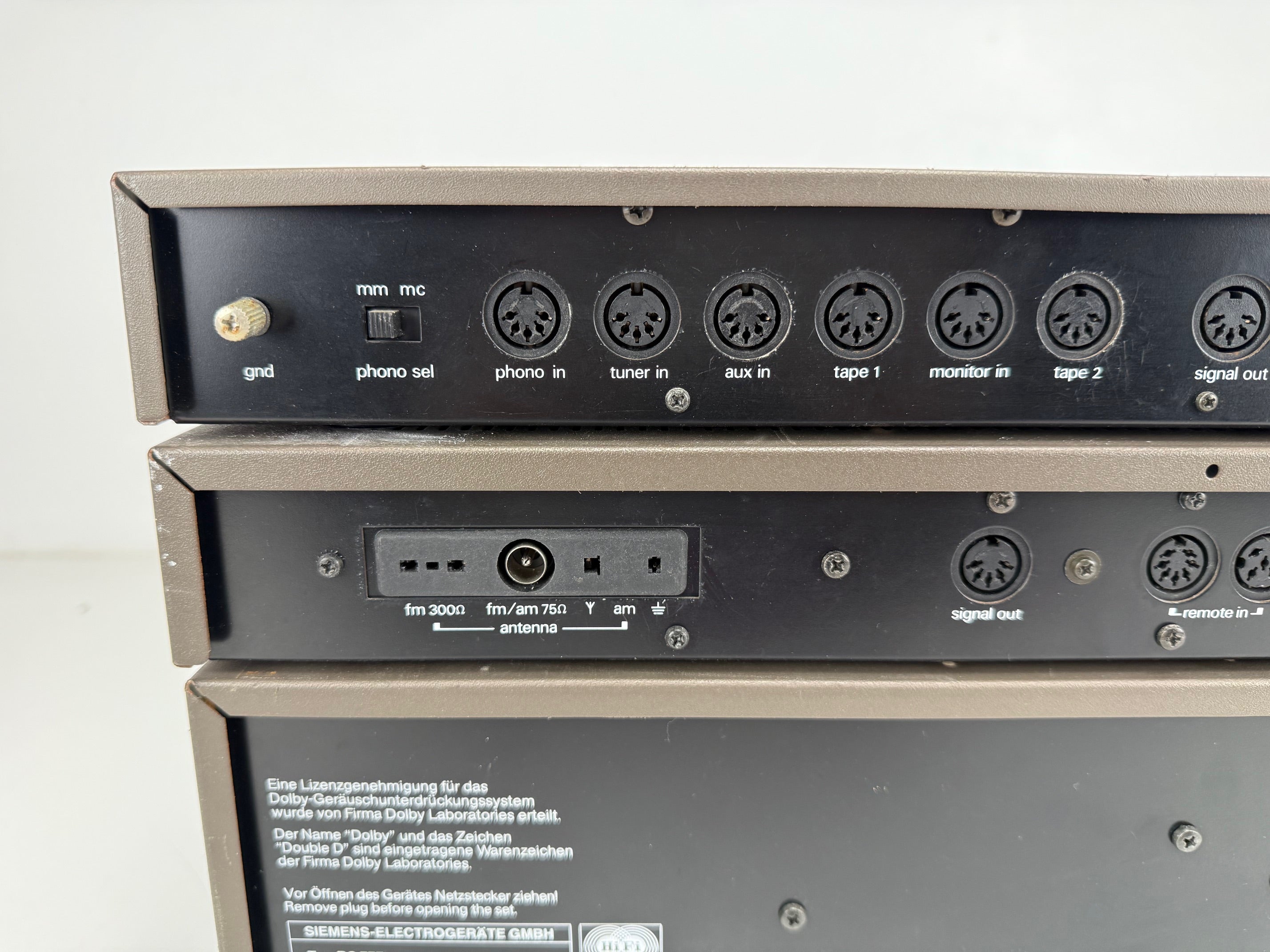 Siemens RP777 Pre-Amp / RH777 Tuner / RC777  Cassette Deck / RE777 Power Amp