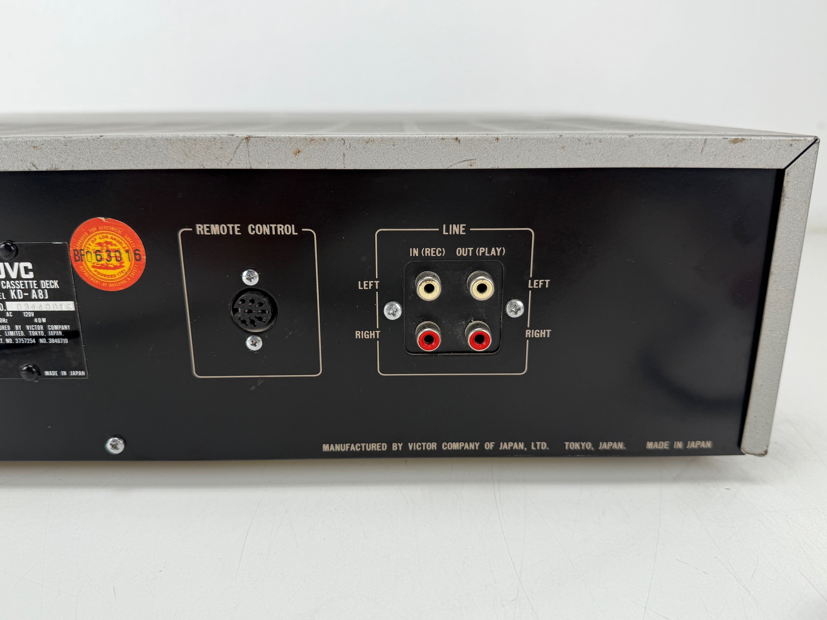 JVC KD-A8 Stereo Cassette Deck 110V!