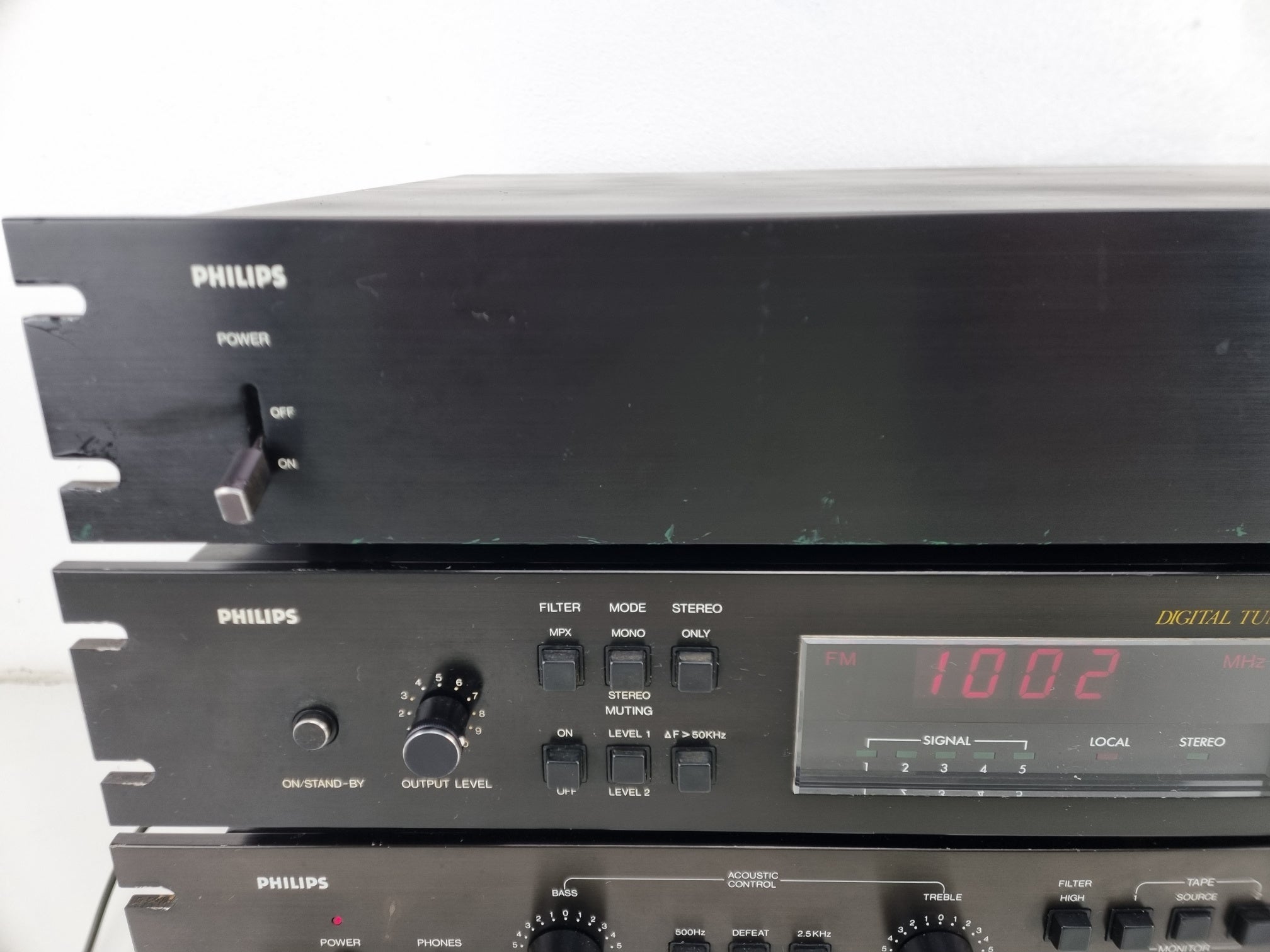 Philips 070 schakelunit - 180 tuner - 280 voorversterker - 380 DC-eindversterker - volledig nagekeken set