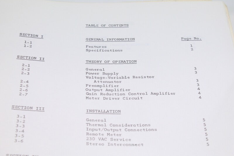 Urei 1176 LN operating instructions (No.4)