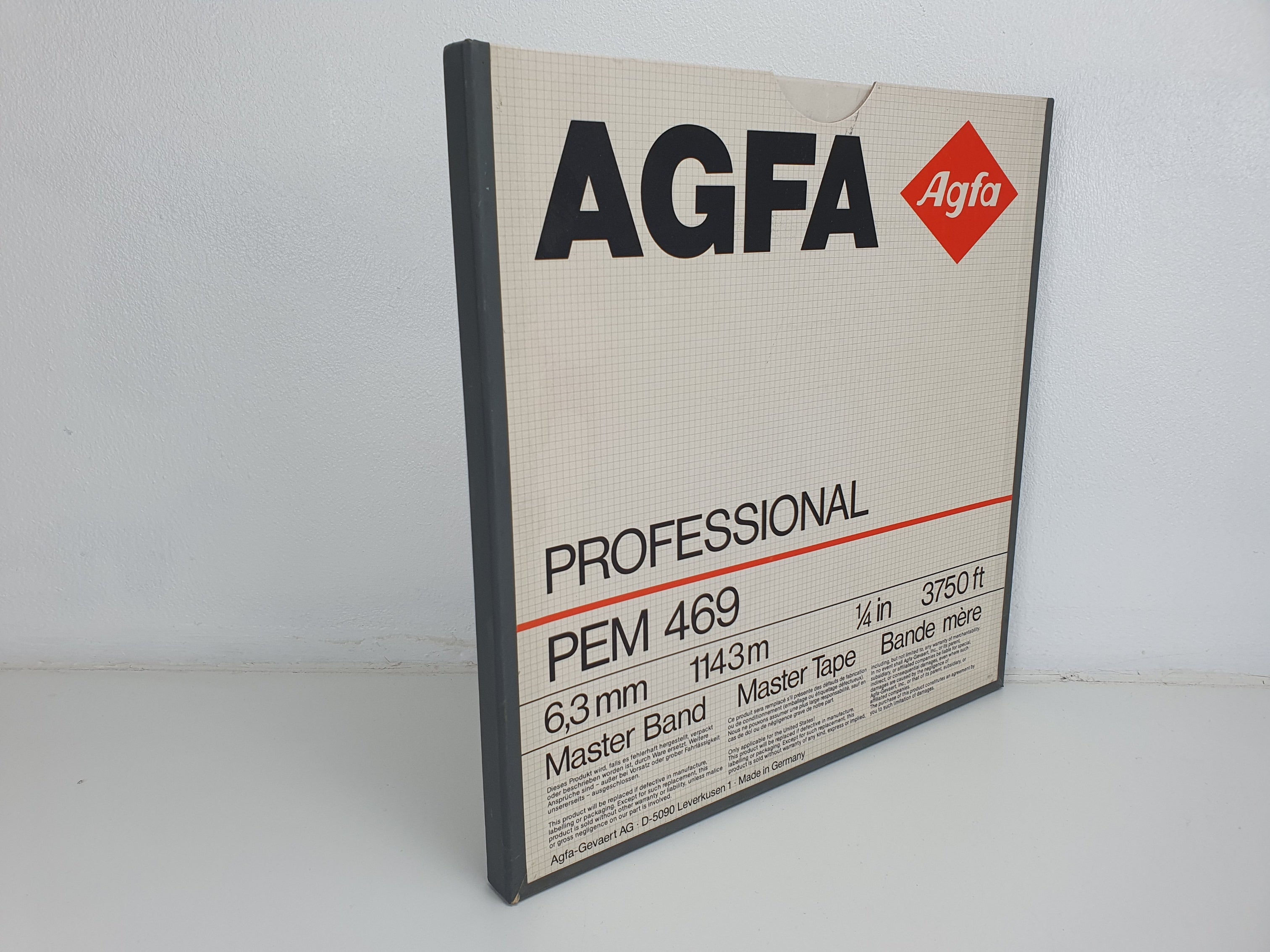 Agfa PEM469 1/4'' 3750ft - NIEUW, oude voorraad tape