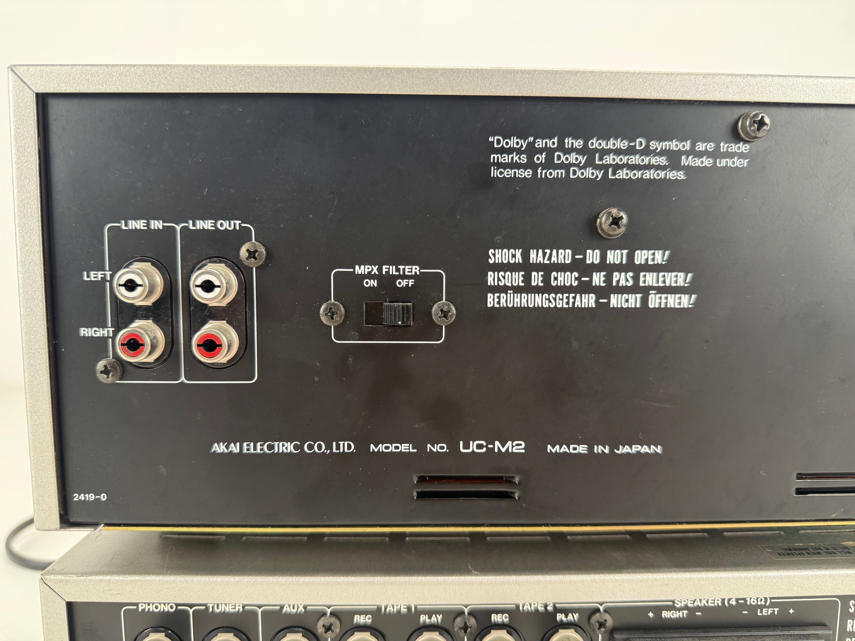 Akai UC-M2 stereo cassettedeck / UC-U2 stereo geïntegreerde versterkerset