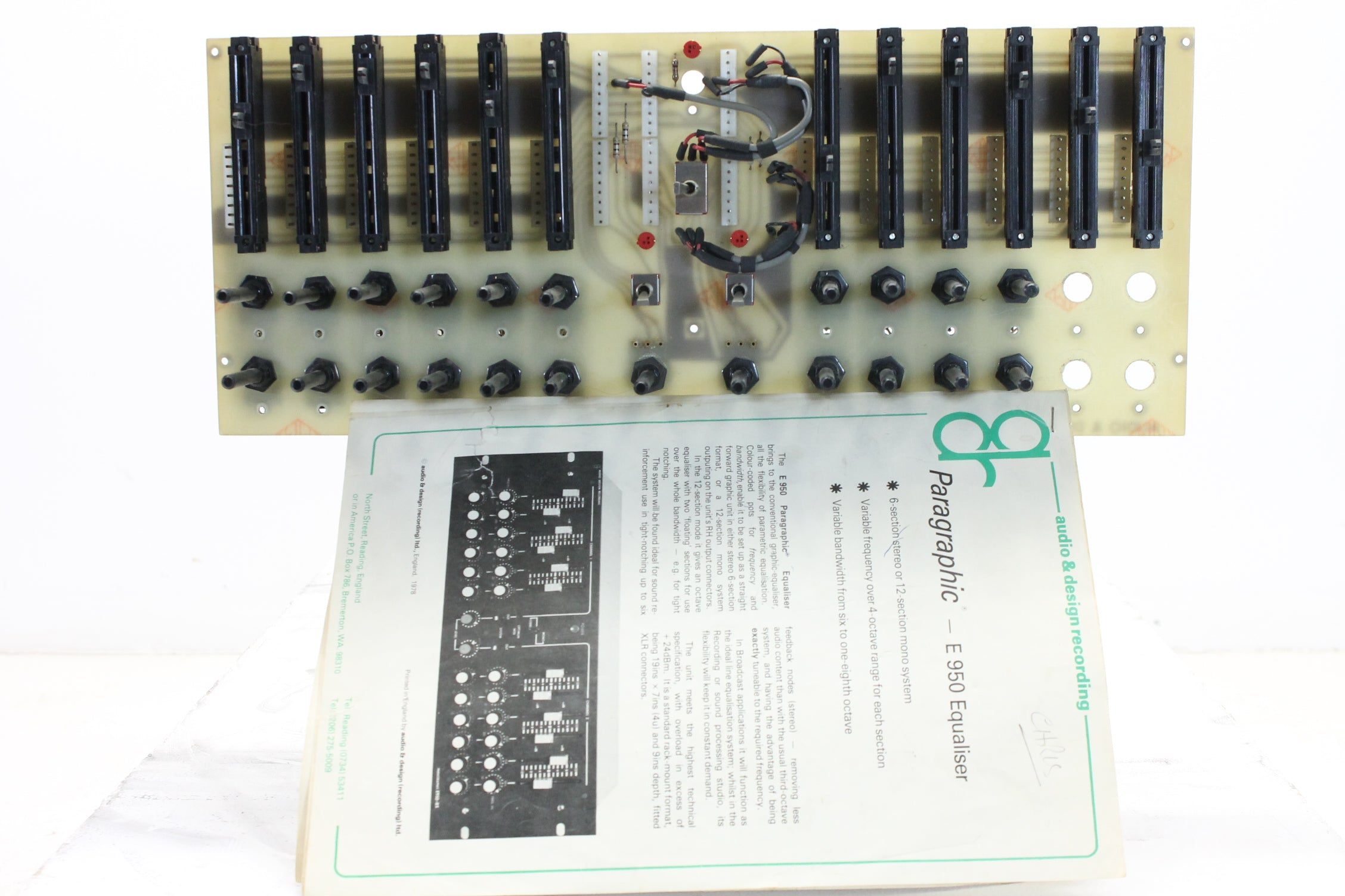 Audio & Design Recording ADR Paragraphic - E 950 Equalizer met schema's, zonder chassis