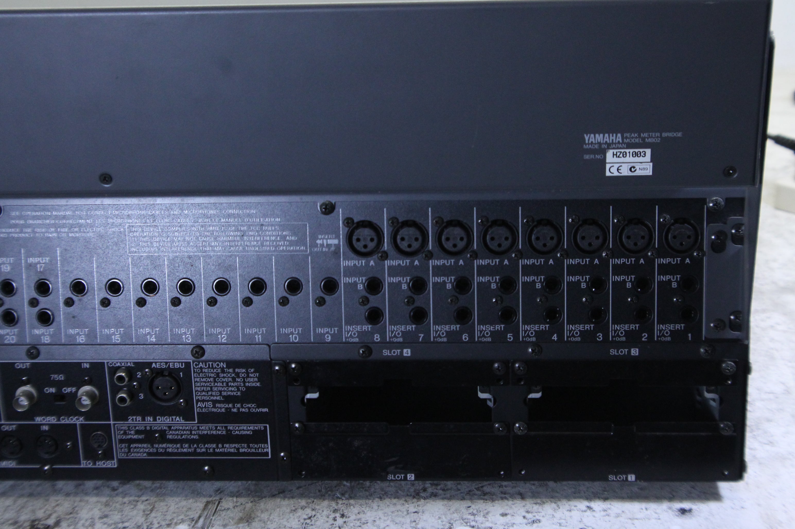 Yamaha 02R Digital Mixer with Meter Bridge and 2 ADAT Cards