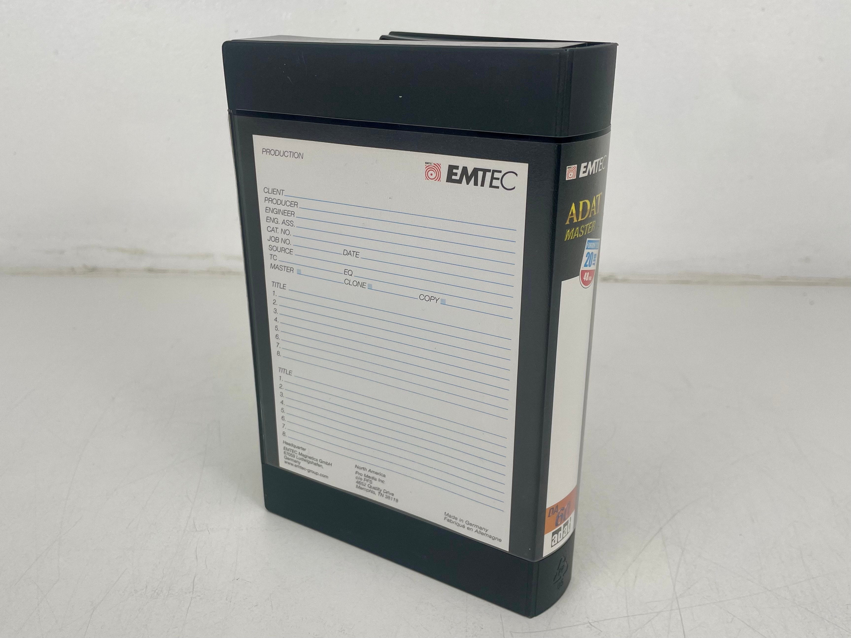 EMTEC ADAT Master DA 40 Formatted 20 Bit 48Khz digital audio tape - NOS