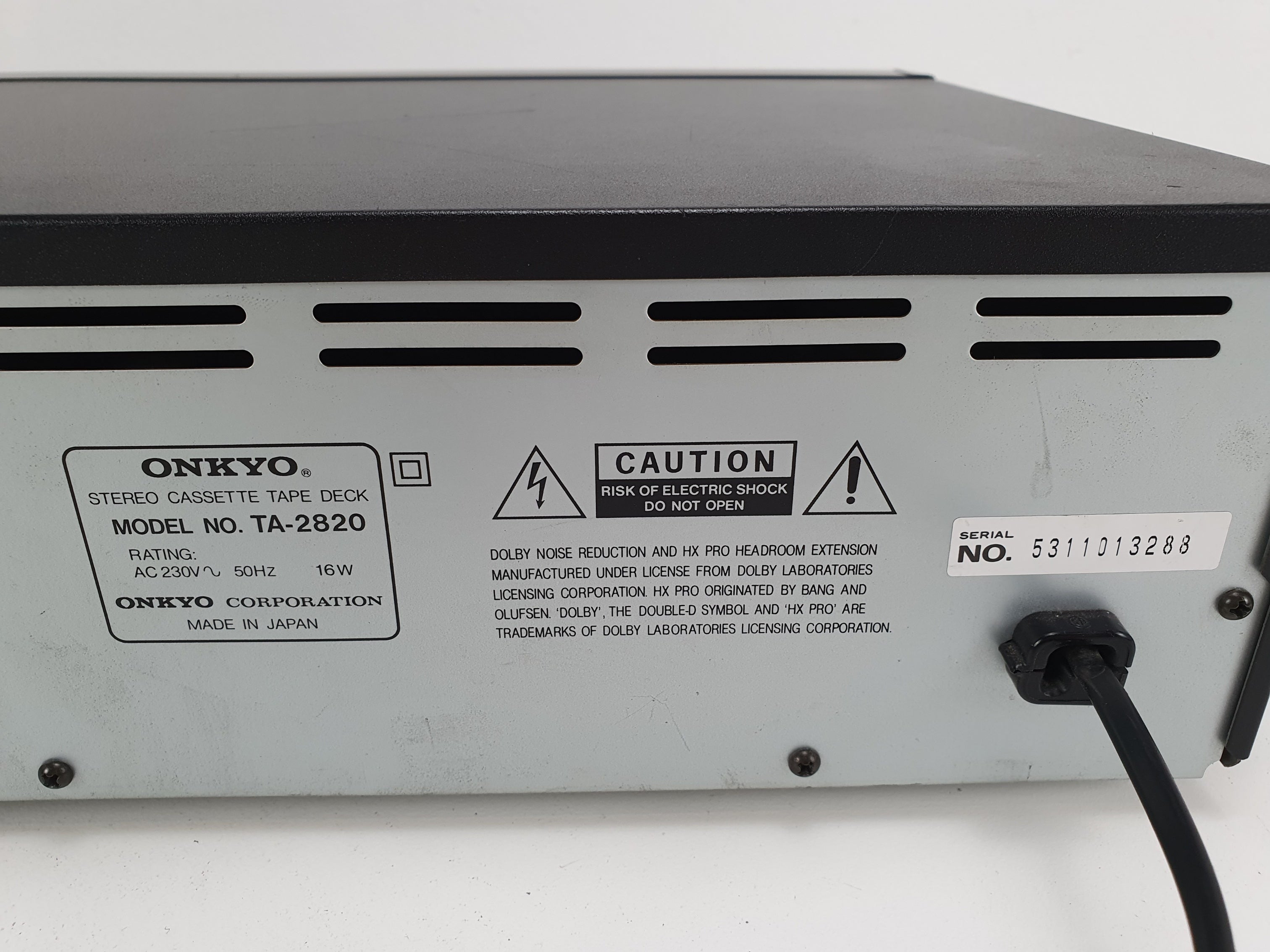Onkyo TA-2820 vintage cassettedeck met 2 koppen