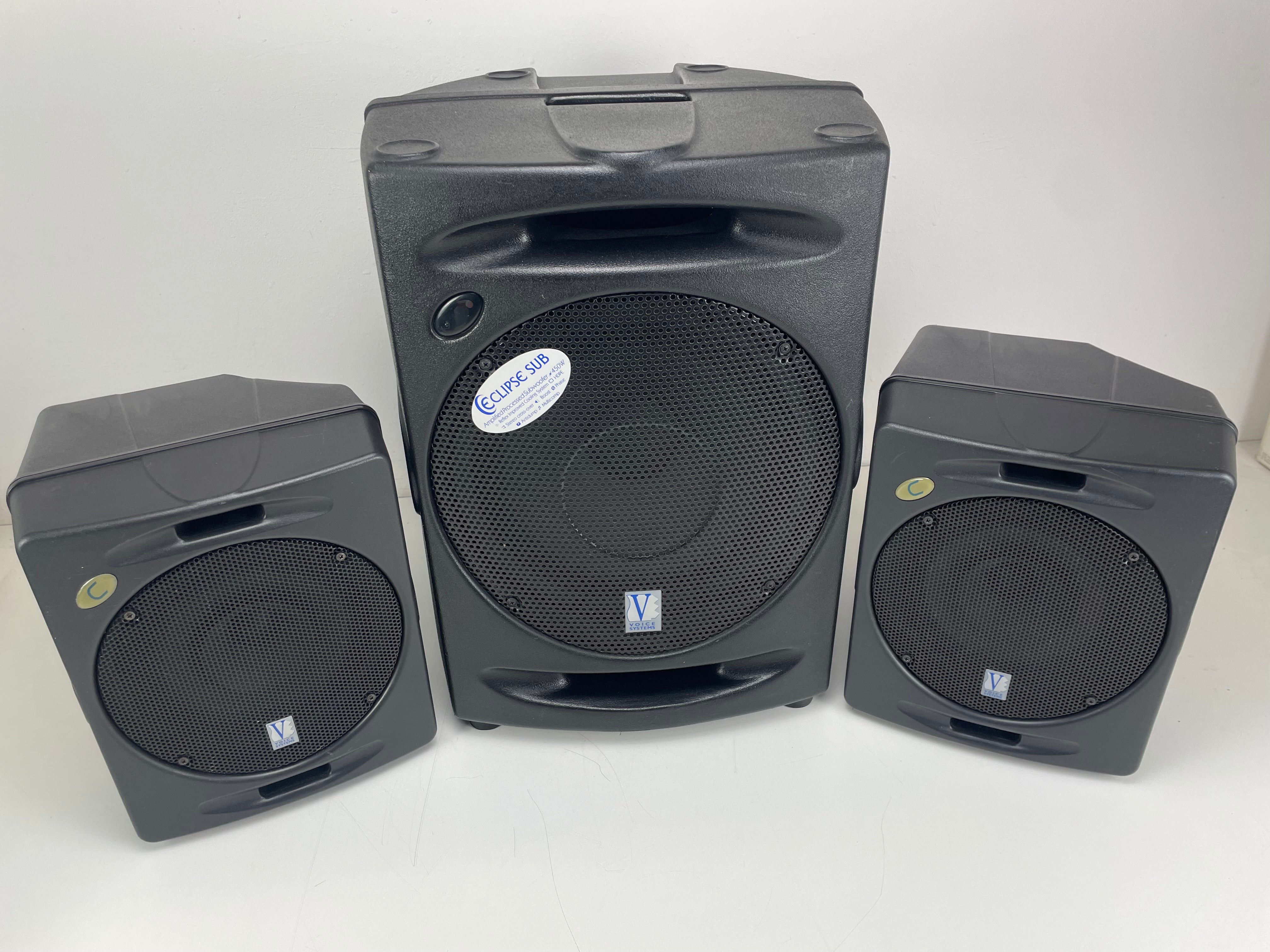 Eclipse Sub – Amplified Subwoofer System  – Includes 2 Satellite Speakers
