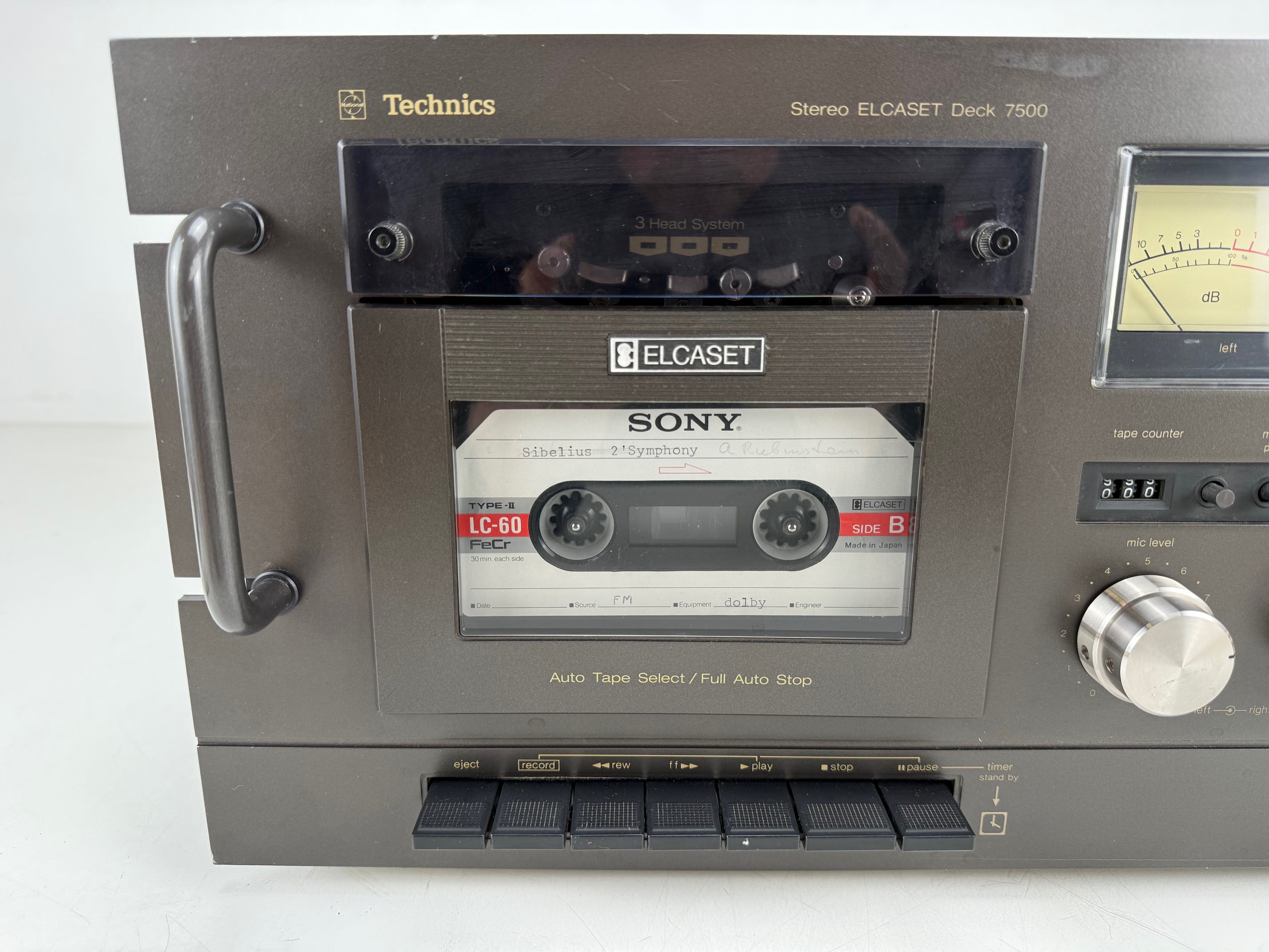 Technics RS-7500US 3-Head Stereo Elcaset Tape Deck - Serviced/Calibrated