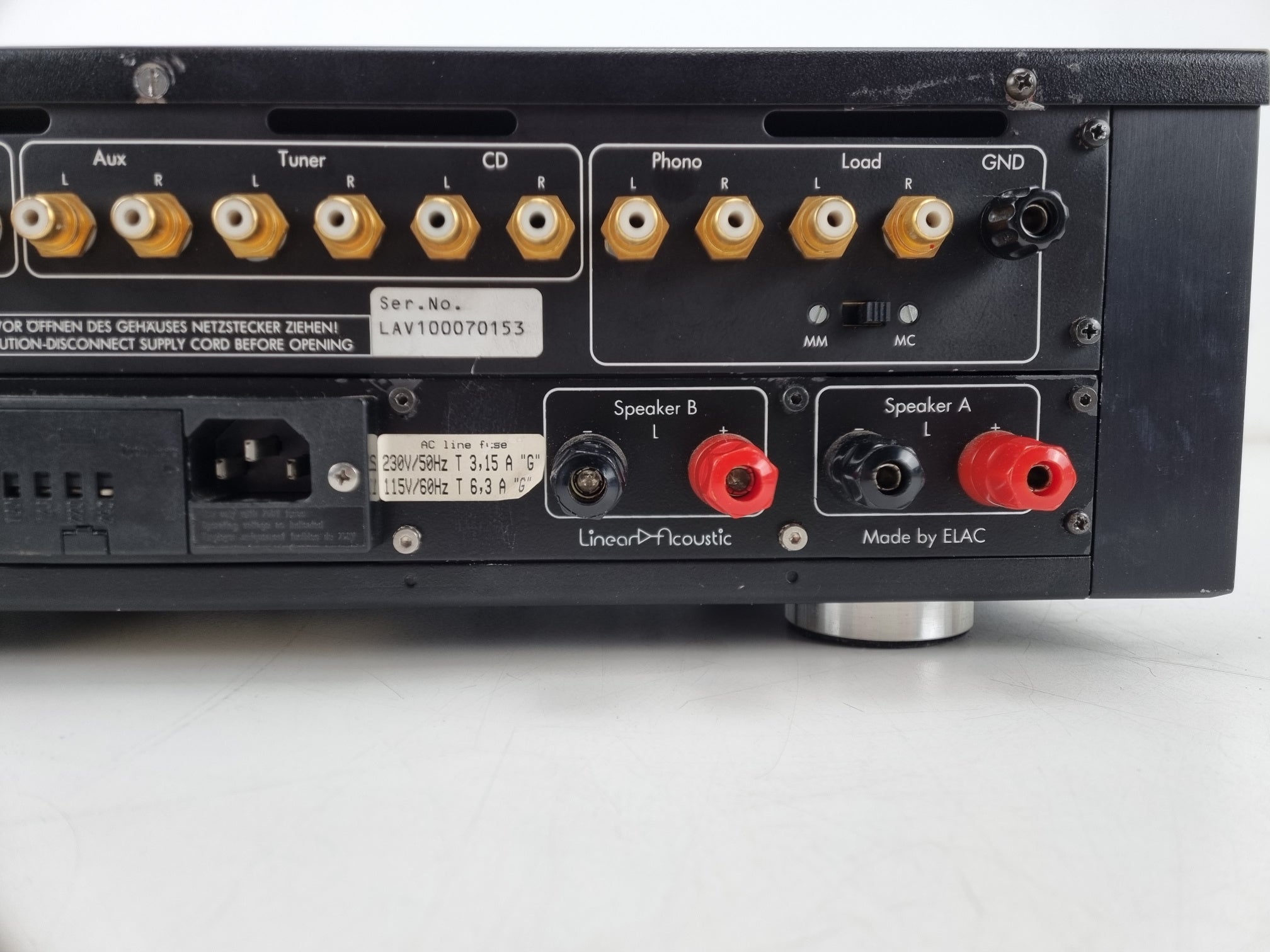 Linear Acoustic LA-V100 - Stereo-versterker, echte klasse A - Volledig nagekeken