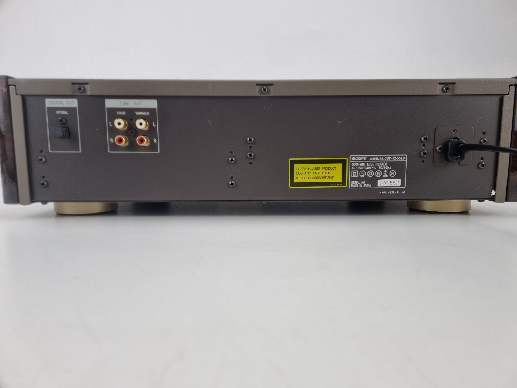 Sony CDP-X555ES cd-speler - Afstandsbediening - Originele doos - Gebruiksaanwijzing - Champagne