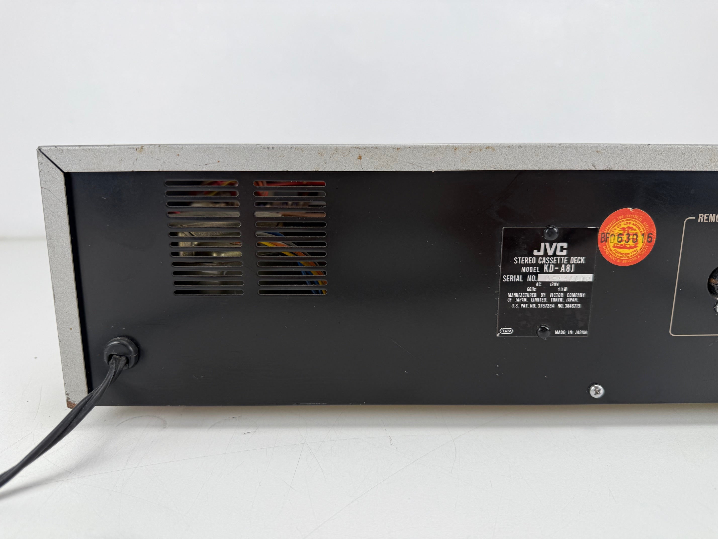JVC KD-A8 Stereo Cassette Deck 110V!