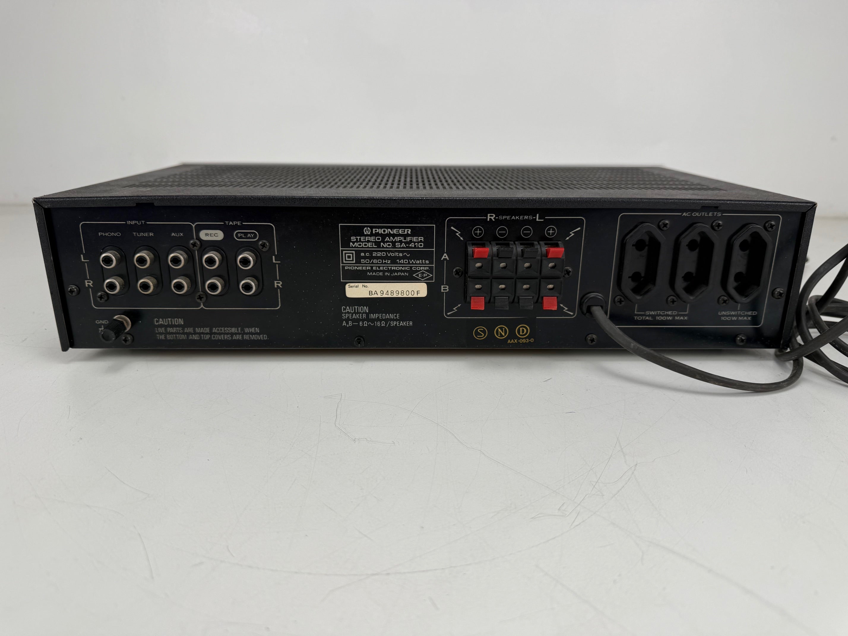 Pioneer SA-410 stereo geïntegreerde versterker