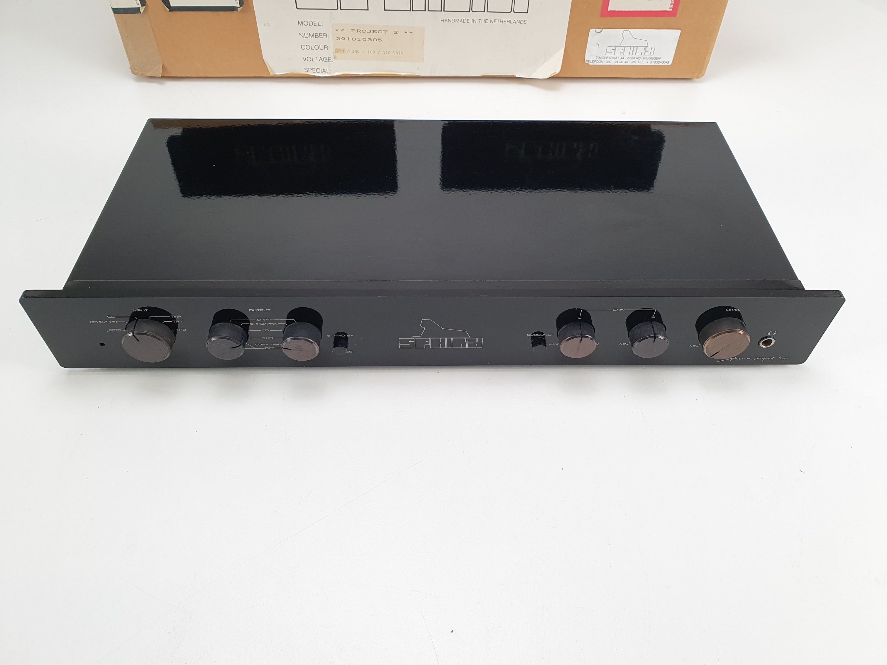 Sphinx Project 2 MK1 voorversterker (in doos) - Project 12 MONO eindversterker 2x