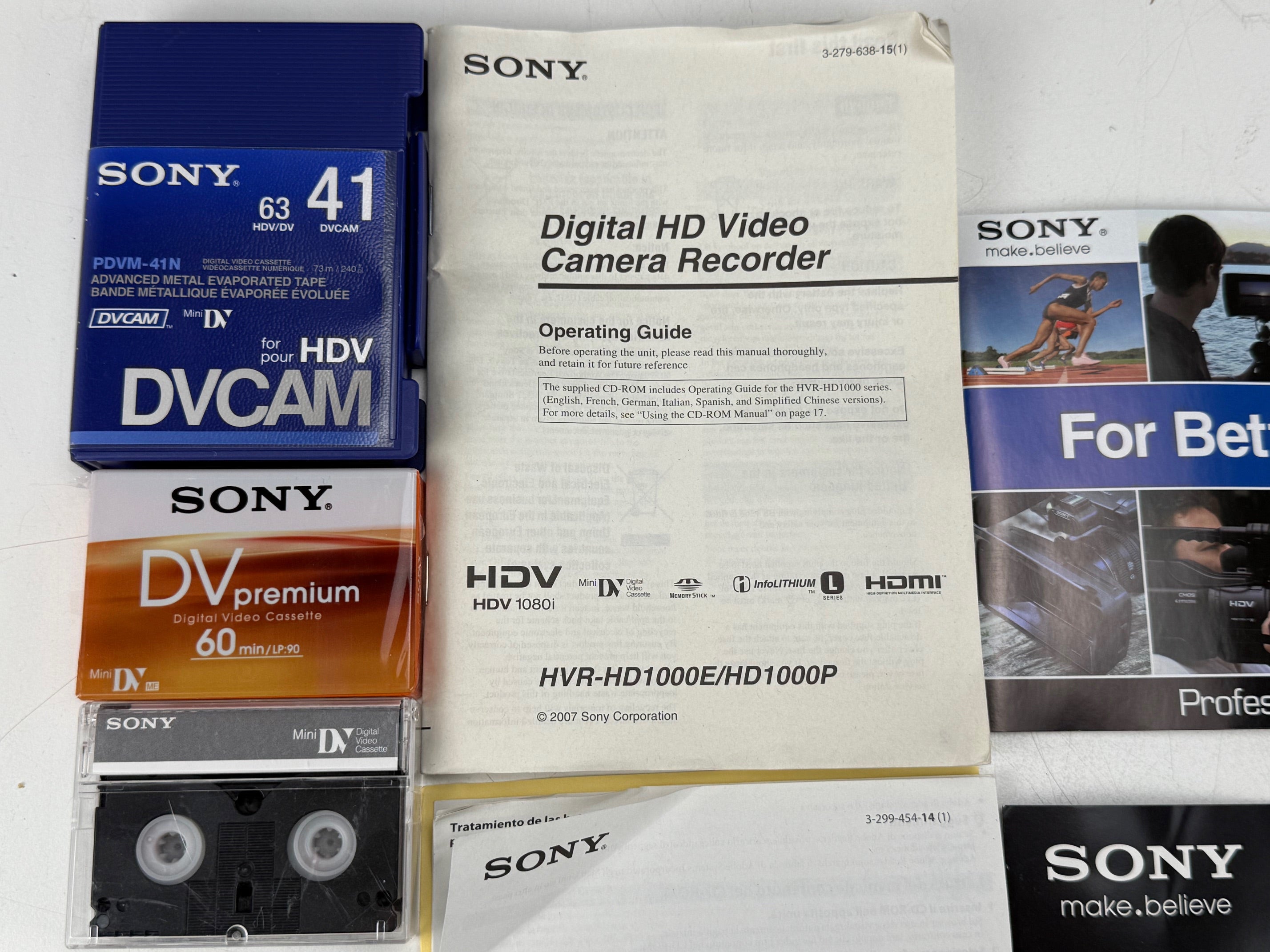 Sony HVR-HD1000U camcorder 6,1 megapixels, complete set - in tas