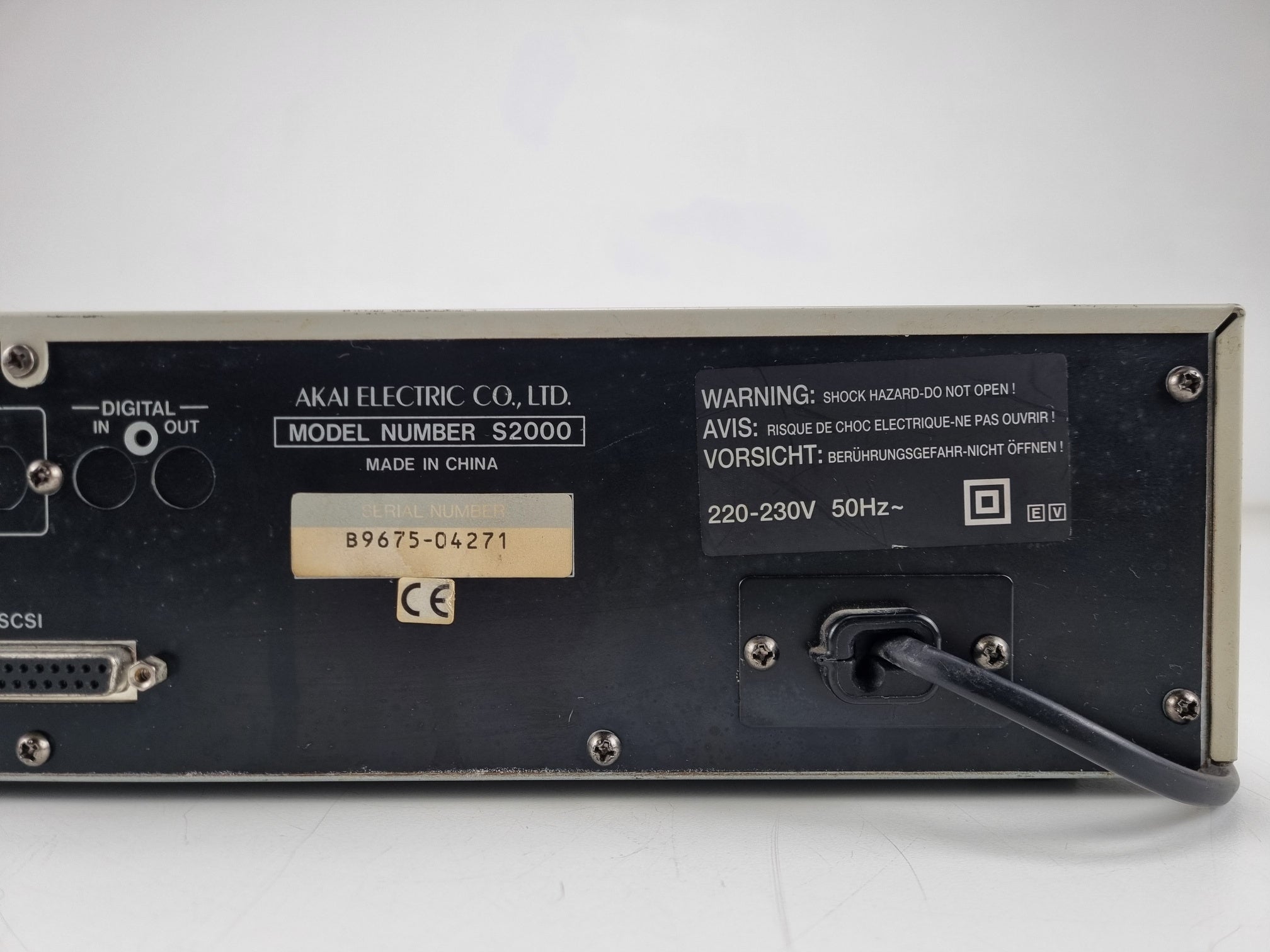 Akai S2000 MIDI Stereo Digitale Sampler - voeding getest - Verkocht zoals hij is