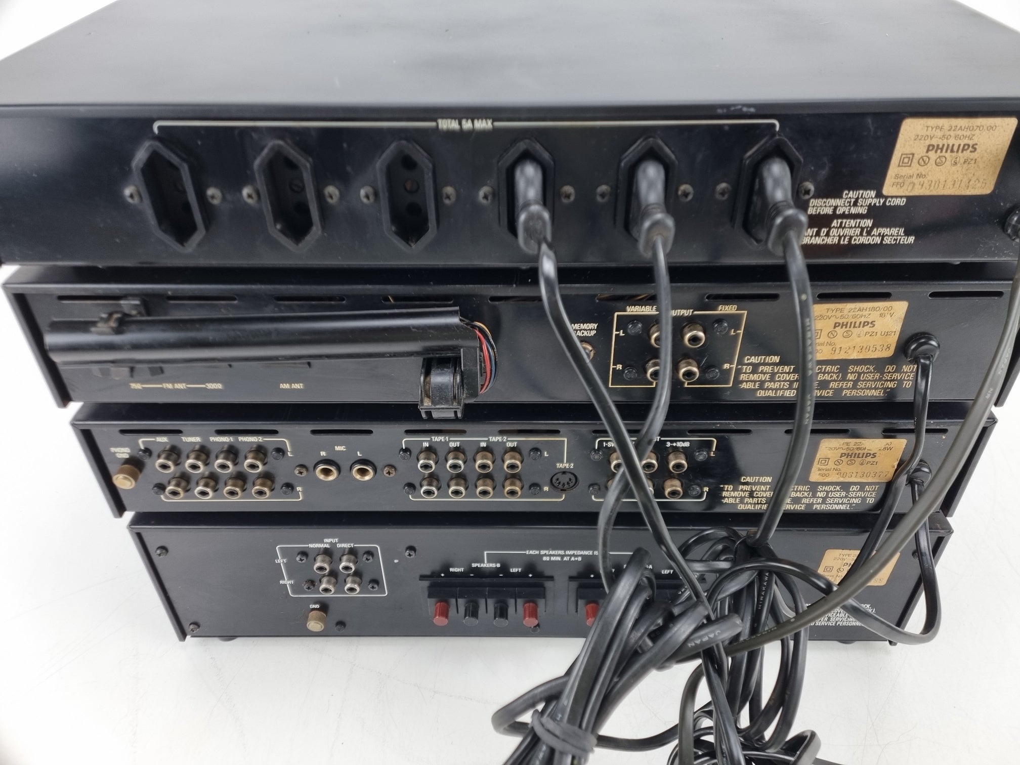 Philips 070 Switch Unit  - 180 TUNER - 280 Pre amp - 380 DC Power Amp - Fully Serviced set