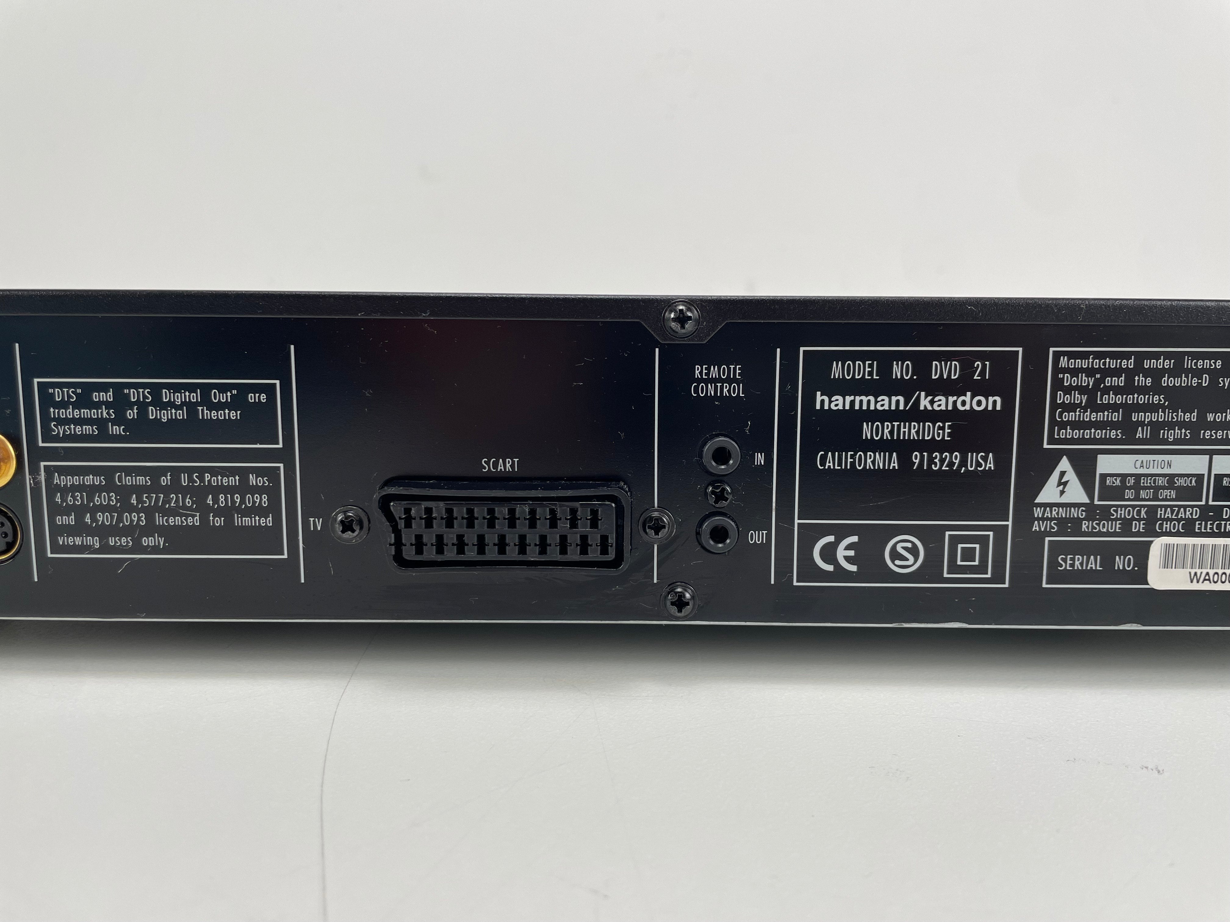 Harman Kardon DVD 21 DVD/CD Player – Tested & Working – Clean Condition