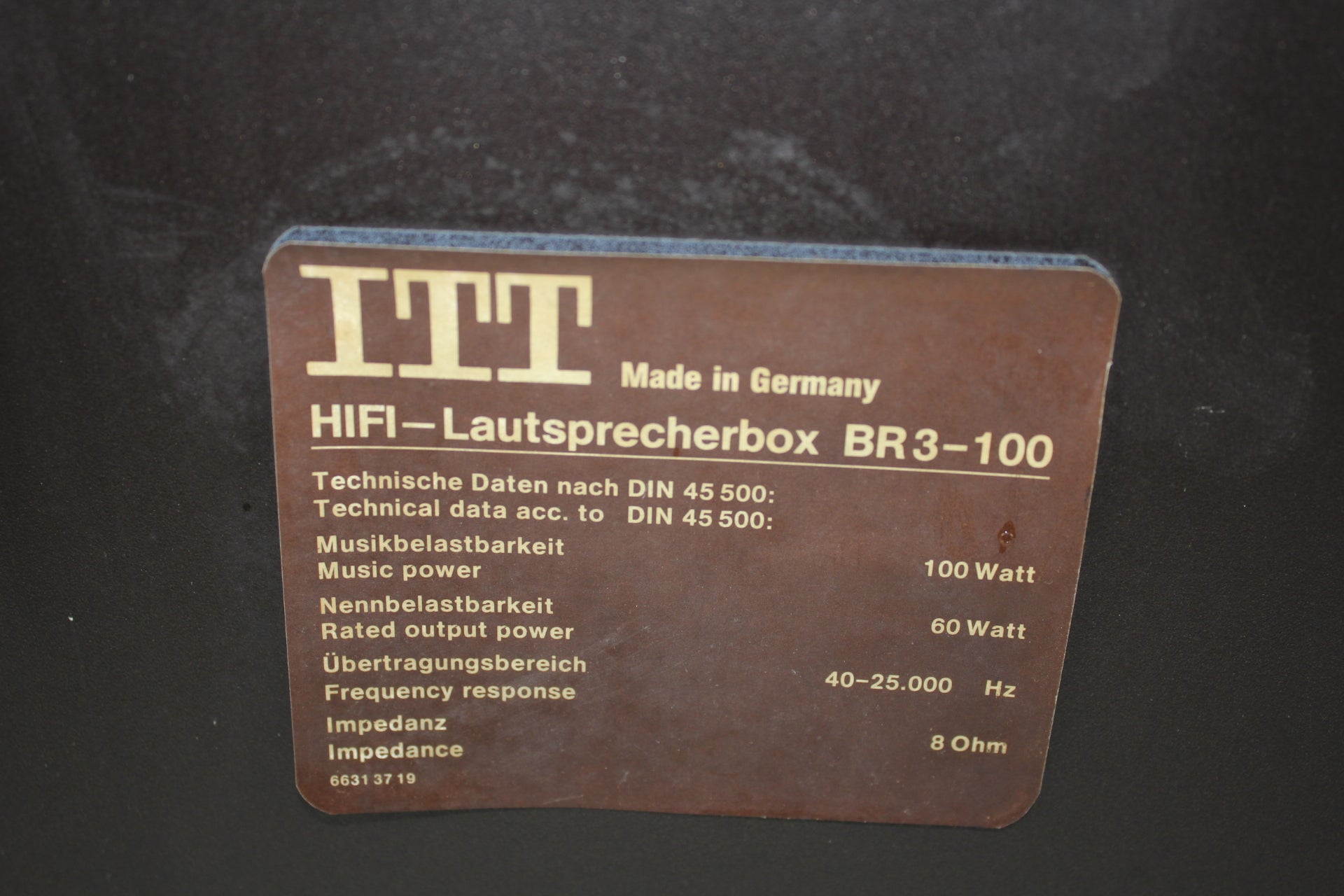 ITT HIFI Speakers - BR3-100  - 1980's