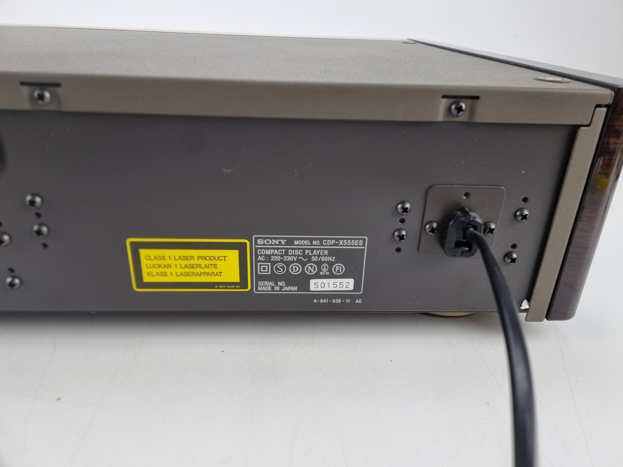 Sony CDP-X555ES cd-speler - Afstandsbediening - Originele doos - Gebruiksaanwijzing - Champagne