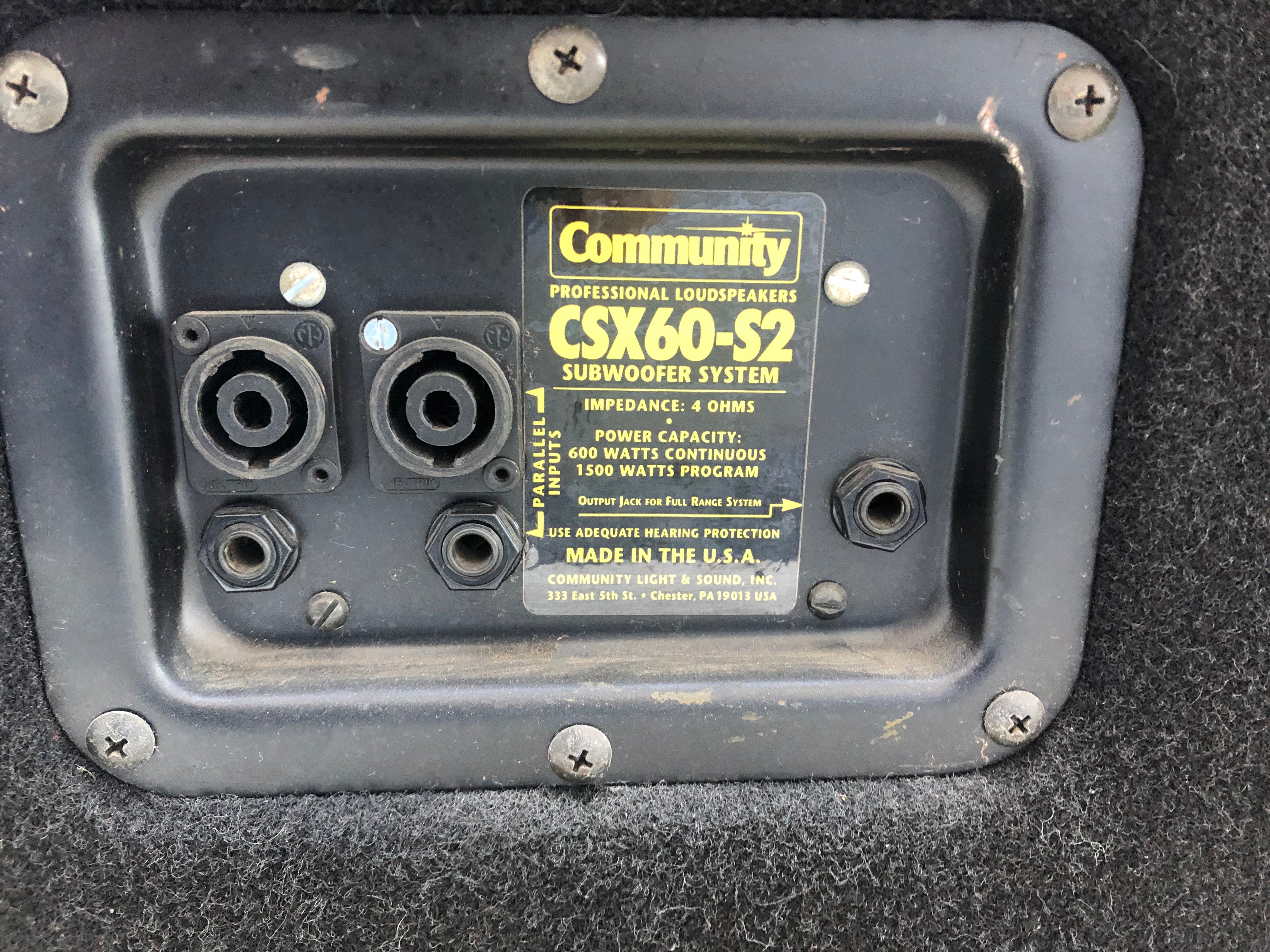 Community CSX60-S2 - Subwoofer-monitorset