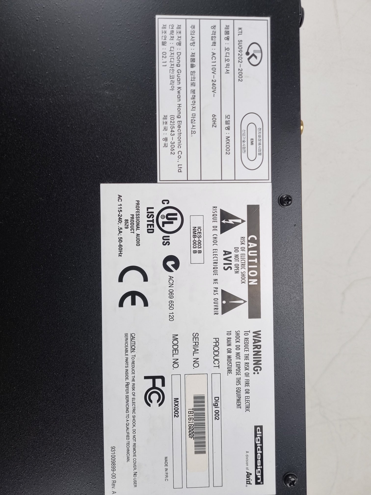 Digidesign DIGI 002 - Digitale audio-interfaceconsole - getest op vermogen