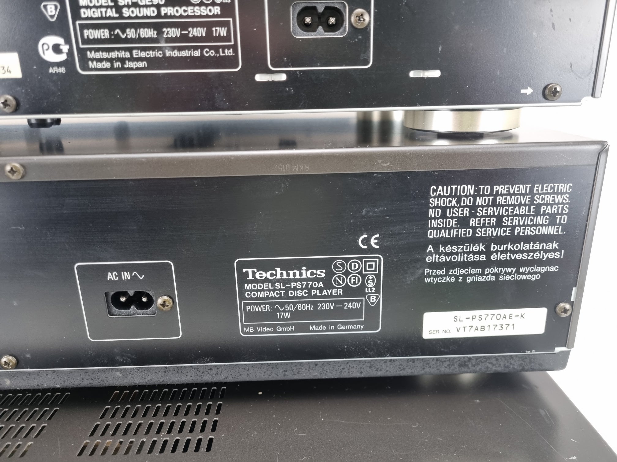 Technics SU-C1000 voorversterker - SH-GE90 - SL-PS770a cd-speler - RS-dc8 DCCD - SE-A1000 eindversterker