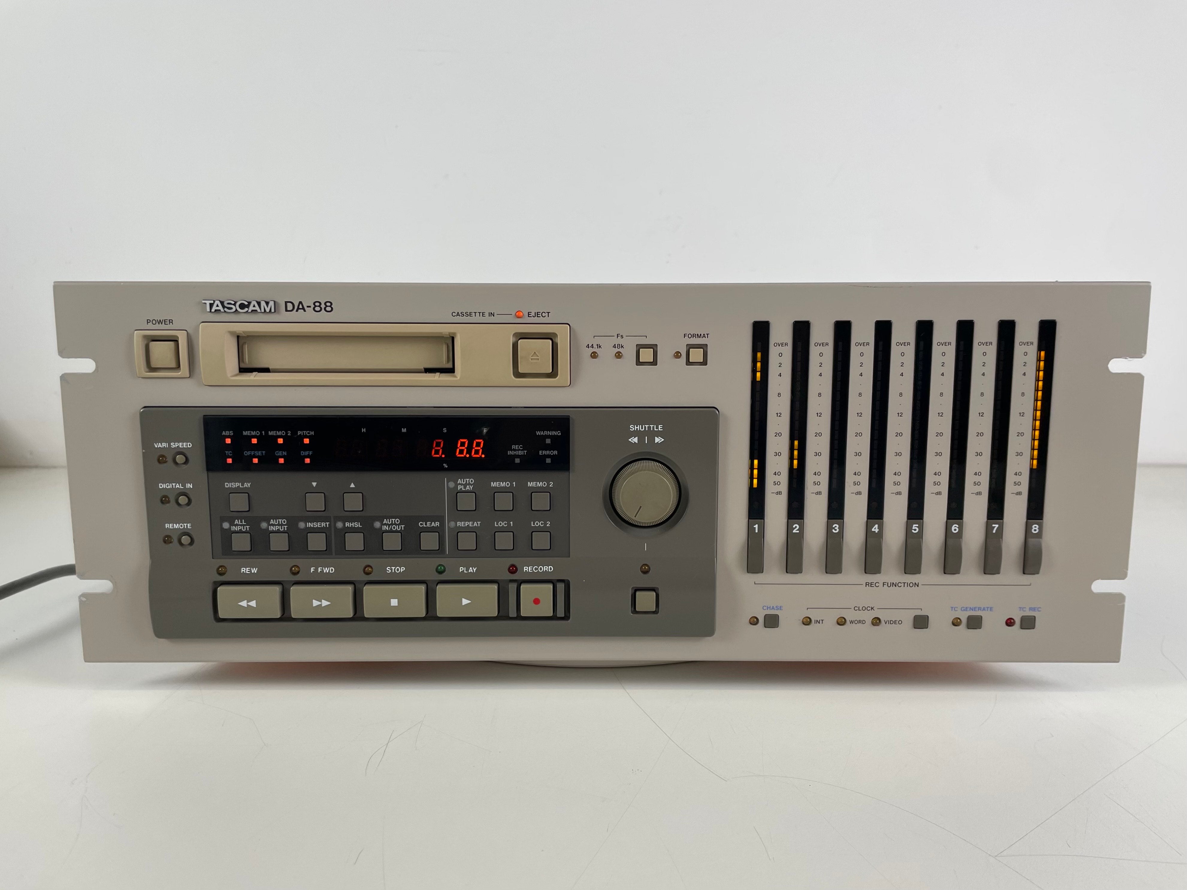 Tascam DA-88 8-Track Digital Recorder – ADAT/TDIF – With Manual