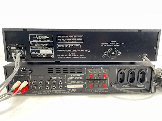 Pioneer CT-300 Cassette Deck + SA-510 Stereo Amplifier - Blue line series