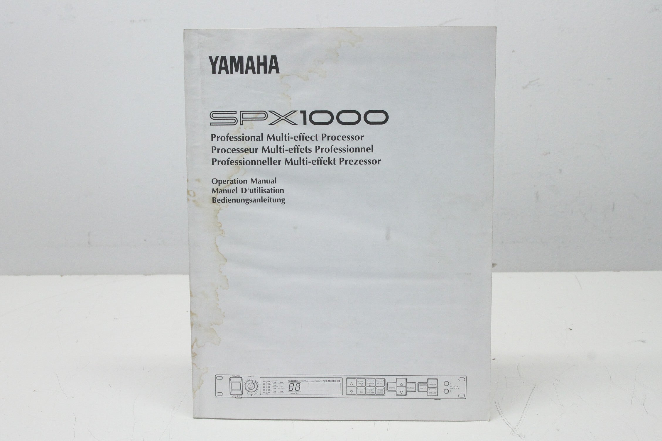 Gebruikershandleiding Yamaha SPX1000, programmatabel en modusboekje.