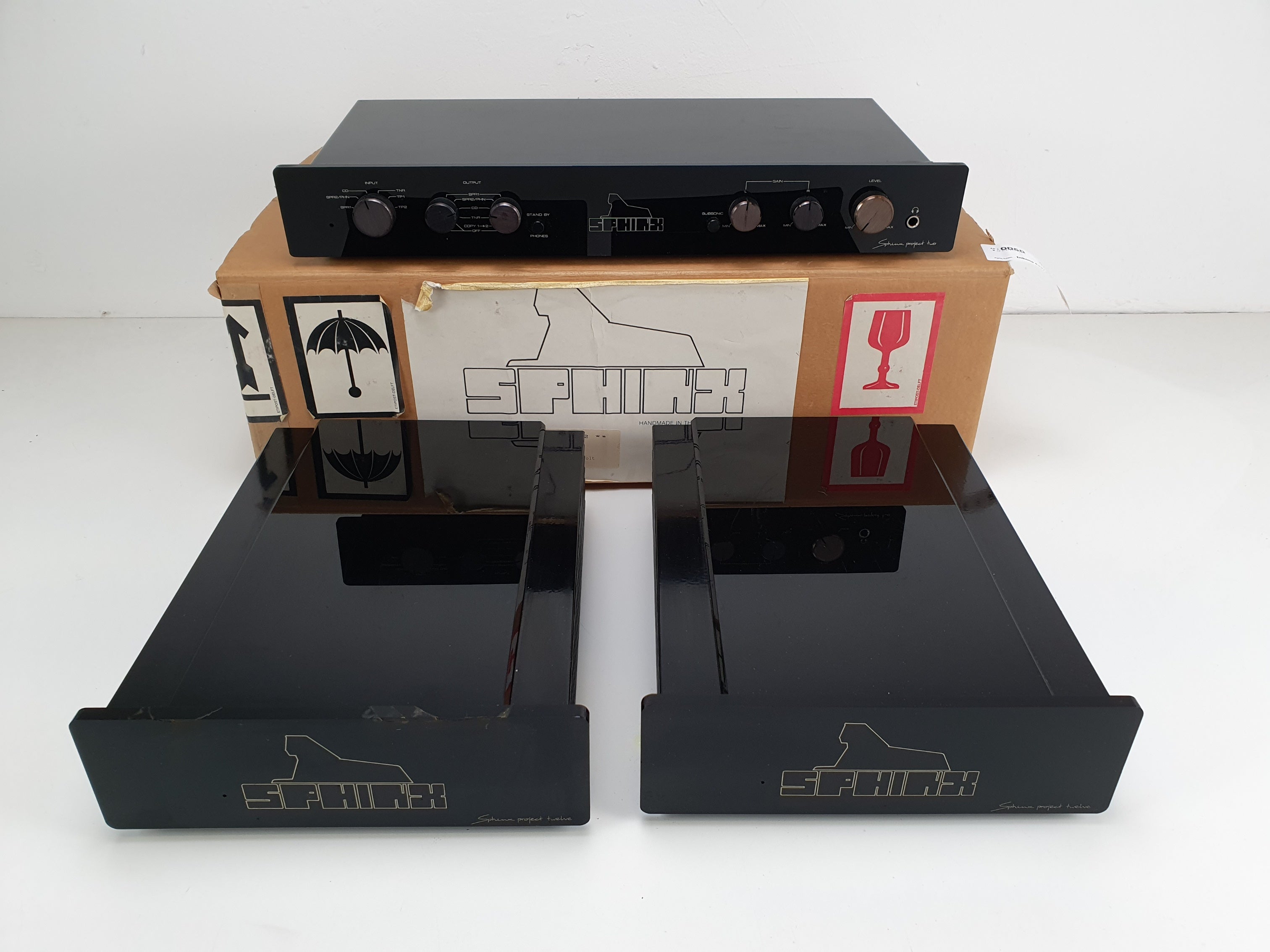 Sphinx Project 2 MK1 voorversterker (in doos) - Project 12 MONO eindversterker 2x